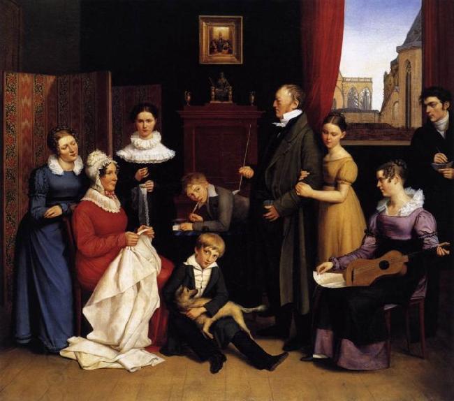 Carl Joseph Begas Begas im Kreis seiner Familie oil painting picture